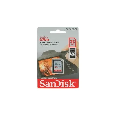 Scheda Memoria Sandisk Ultra SDHC 32 GB UHS-I Classe 10 120 MB/s SDSDUN4-032G-GN6IN