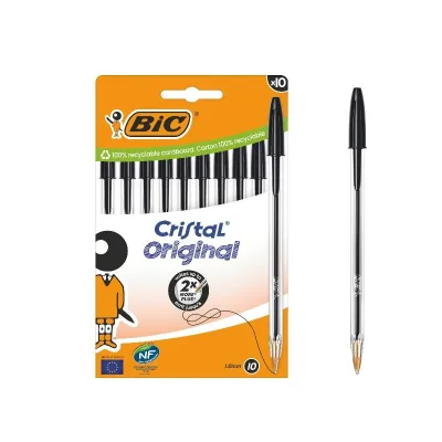 BIC CF10 CRISTAL MED NERO 1MM 516353