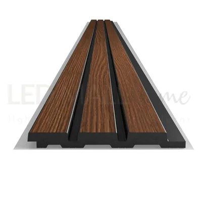 Doga centrale in duropolimero effetto legno Noce sfondo nero 2800x120x12 (minimo 5pz)