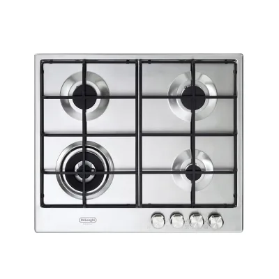 De Longhi Piano cottura a gas SLF 460 LX in acciaio inox da 60 cm