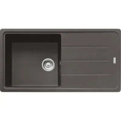 Franke: Lavello una vasca con gocciolatoio Boston Incasso BFG 611-97 114.0714.173 finitura grigio ardesia da 97x50 cm