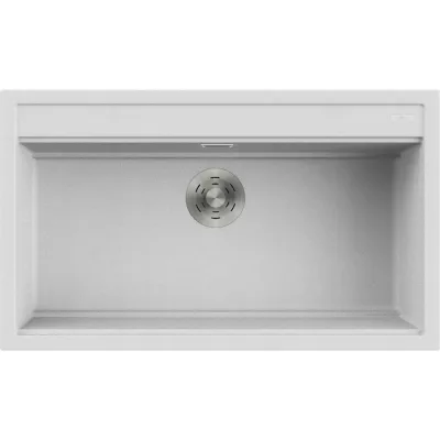 Elleci Lavello una vasca BEST 360 LGB36068 finitura composito G68 bianco da 86x51 cm