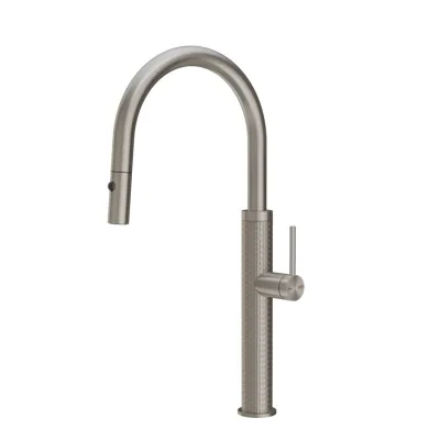 Gessi Miscelatore monocomando con doccetta estraibile Kitchen Meccanica 60024 239 finitura Steel Brushed - IN PROMOZIONE FINO AL 6/07