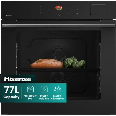 Hisense Forno a vapore da incasso BFS615S8B finitura nero da 60 cm