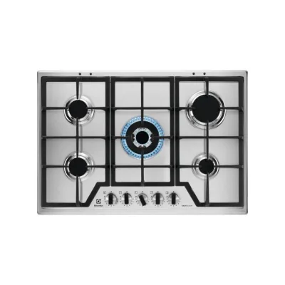 Electrolux | Piano cottura a gas Slim Profile KGS75362XX finitura inox EasyClean da 75 cm