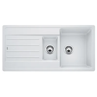 Blanco | Lavello una vasca con vaschetta e gocciolatoio LEGRA 6 S 1522209 finitura bianco da 100x50 cm - Sopratop
