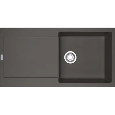 Franke: Lavello una vasca con gocciolatoio Maris Incasso MRG 611-L 114.0714.166 finitura grigio ardesia da 97x50 cm