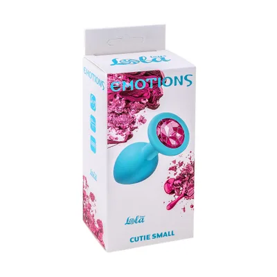 Plug anale indossabile verde acqua con pietra Rosa Lola Emotions silicone 7 cm