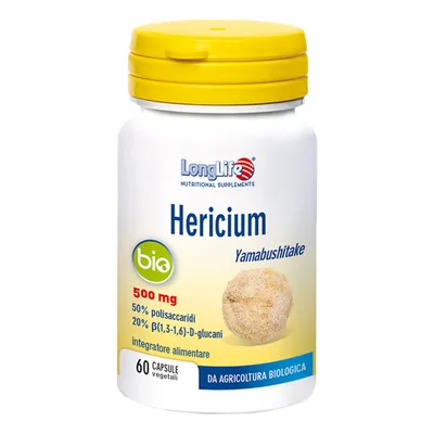LongLife Hericium Bio Integratore Difese Immunitarie 60 Capsule