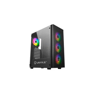 Case Unykach MIR 100 ATX, Micro ATX, ITX Lato in vetro temperato USB-A 2.0, 3.0 e audio UK511303
