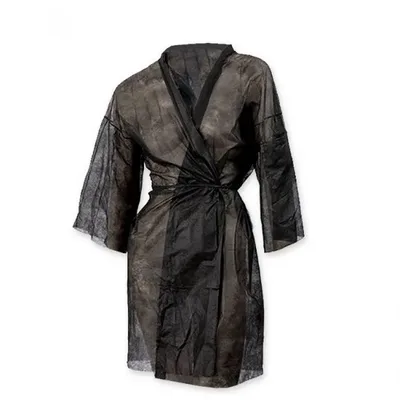 Kimono monouso estetica parrucchiere in tnt nero
