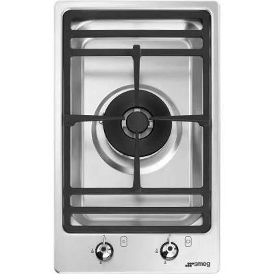 Smeg S Piano cottura domino a gas PGF31G2 finitura acciaio inox da 30 cm - IN PROMOZIONE FINO AL 6/07