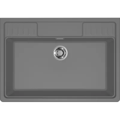 Elleci Lavello una vasca SPAZIO 900 LKS90099 finitura composito K99 grigio scuro da 90x63.5 cm