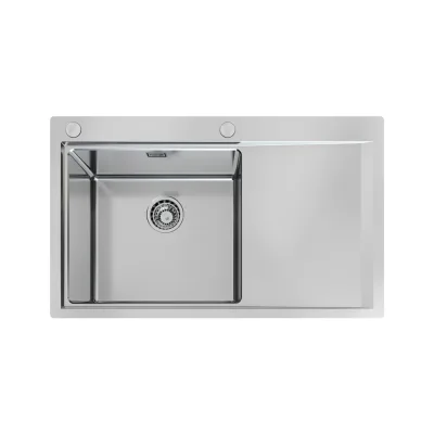 Foster Lavello una vasca con gocciolatoio a destra 1250 052 finitura acciaio inox da 86x52 cm - IN PROMOZIONE FINO AL 30/06