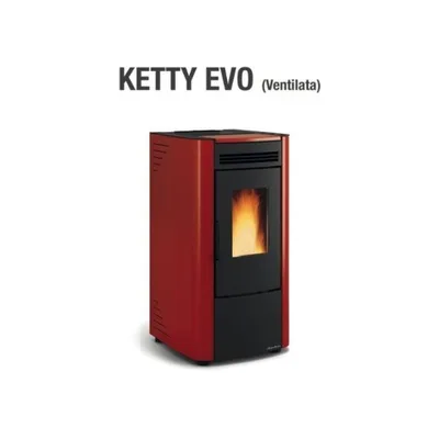 Stufa A Pellet La Nordica Extraflame Mod. Ketty Evo 6,5 Kw Bordeaux