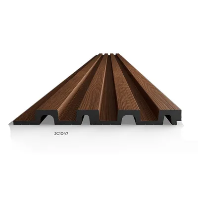 Pannello doga centrale 3D decorativo in duropolimero noce 120x21x2800 mm (minimo 5pz)