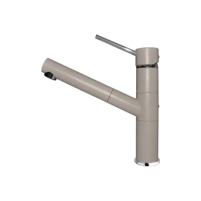 Elleci Miscelatore monocomando con canna girevole e doccetta estraibile RENO MGKREN43 finitura G43 tortora