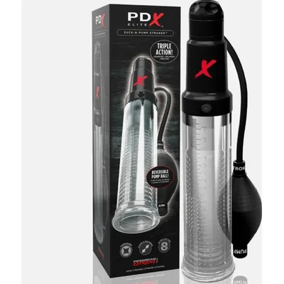 PDX Elite Deluxe Suck N Pump Stroker Sviluppatore Pene Masturbatore Uomo Succhia