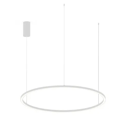 Lampadario a sospensione LED Bianco circolare in Alluminio 60W, CCT, 150x120cm