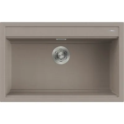 Elleci Lavello una vasca BEST 130 LGB13043 finitura composito G43 tortora da 79x51 cm