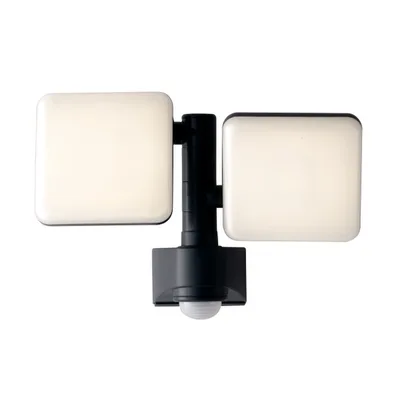 Proiettore LED da esterno in termoplastica antracite, LED 2 x 10W, sensore di movimento, luce naturale, 13.3x23cm