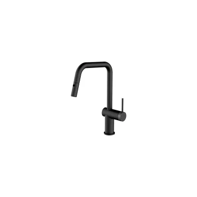 Barazza Miscelatore monocomando con doccia estraibile EVO DOCCIA BLACK 1RUBEVDK finitura nero