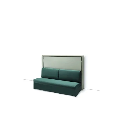 SmartBeds Letto a una piazza e mezza a scomparsa HOUDINI ORIZZONTALE M LONG ad apertura orizzontale con divano da 216.5 cm