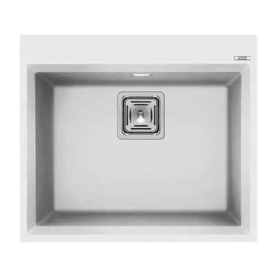 Elleci Lavello una vasca KARISMA 105 LGK10568 finitura composito G68 bianco da 57x50 cm