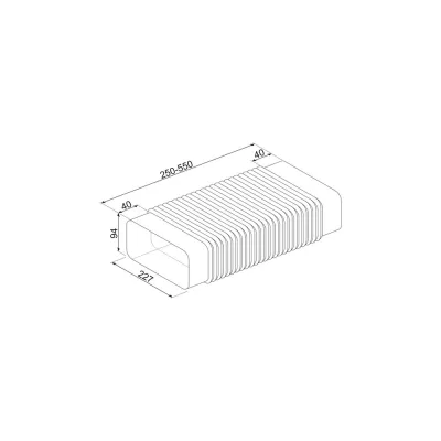 Smeg Kit di unione KITFLEXP da 22.7x55 cm