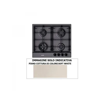 Blanco Piano cottura a gas EXCLUSIVE 6x5-4 1046154 finitura soft white da 58 cm