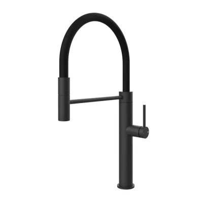 Gessi Miscelatore semi pro monocomando con doccetta estraibile Kitchen 60010 299 finitura Matte Black - IN PROMOZIONE FINO AL 6/07