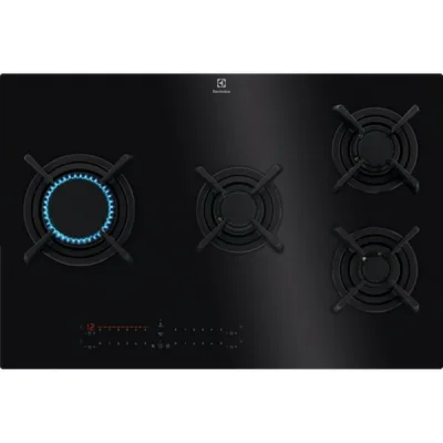 PRONTA CONSEGNA - Electrolux | Piano cottura a gas KGV8473IK in vetroceramica nero da 80 cm
