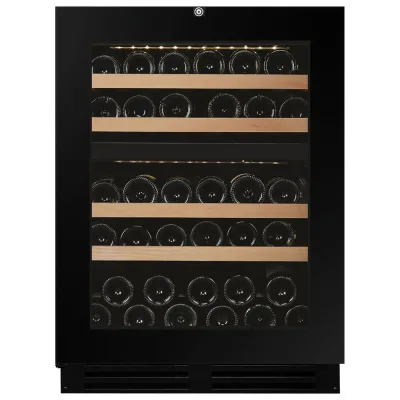 Dunavox Cantina vino a incasso sottotop FLOW-39.TO DAUF-39.119DB.TO finitura full glass nero da 60 cm