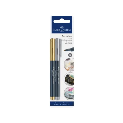 FABER CASTEL CF2 BLISTER MARKER METALLIC ORO/ARG 160796
