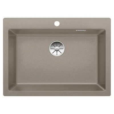 PRONTA CONSEGNA - Blanco | Lavello una vasca PLEON 8 1518343 finitura tartufo da 70x51 cm - Sopratop