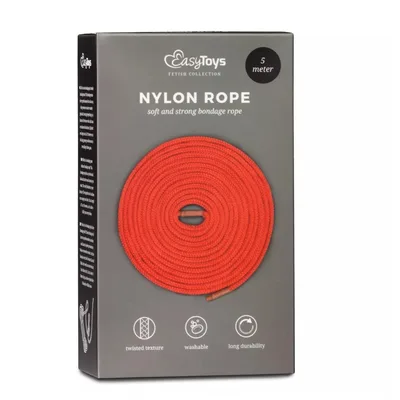 Corda Bondage Easytoys nylon 5 m ideale per legature rossa BDSM