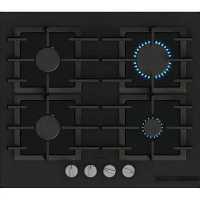 PRONTA CONSEGNA - Bosch Piano cottura a gas PPP6AAI40 finitura nero opaco da 60 cm