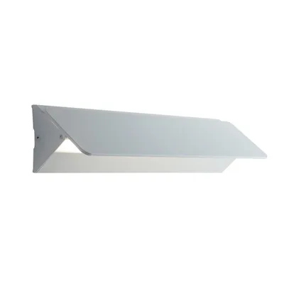 Applique moderna in alluminio bianco sabbiato, LED da 10W, 35x8cm