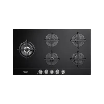 De Longhi Piano cottura a gas NSL 590D NCM in vetroceramica nero da 90 cm