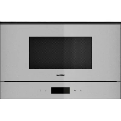Gaggenau Forno microonde con cerniera a sinistra da incasso GM221130 finitura Gaggenau Sterling da 60 cm