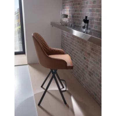 Ozzio Sgabello Febo art. S506 con struttura in metallo e seduta in tessuto