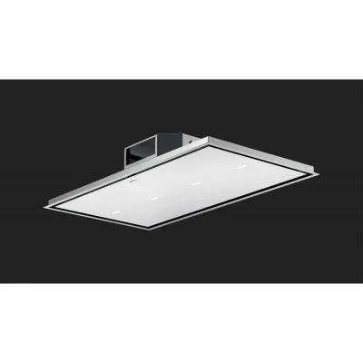 Fulgor Cappa a soffitto FCHD 1200 RC WH finitura vetro bianco da 120 cm