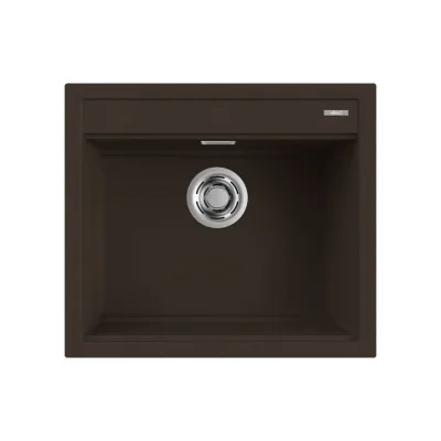 Elleci Lavello una vasca BEST 105 LGB10578 finitura composito G78 espresso da 57x51 cm