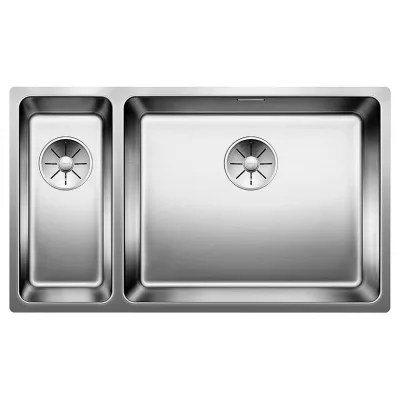 PRONTA CONSEGNA - Blanco | Lavello una vasca DX con vaschetta ANDANO 500/180-U 1520826 in acciaio inox da 74.5x44 cm - Sottotop
