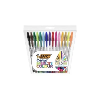 Bic Cristal Conf. 15 penne a sfera multicolore Punta 1,6mm Linea 0,42mm 964899