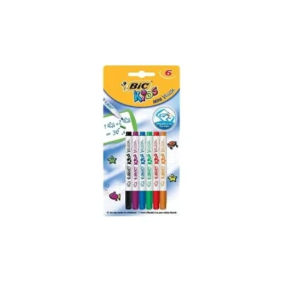 Bic Kids Mini Velleda Pennarelli per lavagna bianca Conf. 6 Punta bloccata Cancellabilità ottimale 8413871