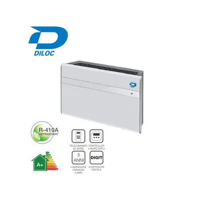 Climatizzatore Condizionatore Diloc Monoblocco A Parete Easy Design 12 HP 12000 Btu Senza Unita Esterna Wi-Fi Integrato A+/A