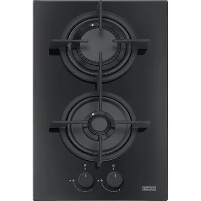 Franke Piano cottura a gas Mythos FHCR 302 2G HE BK C 106.0374.278 finitura cristallo nero da 31 cm