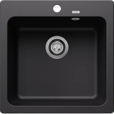 Blanco | Lavello una vasca NAYA 5 1526578 finitura nero da 51.5x51 cm - Sopratop