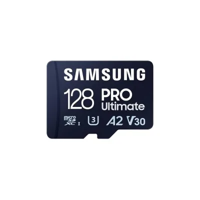 Scheda Memoria Micro SDXC Samsung PRO Ultimate da 128 GB UHS-I U3 A2 V30 con adattatore SD MB-MY128SA/WW